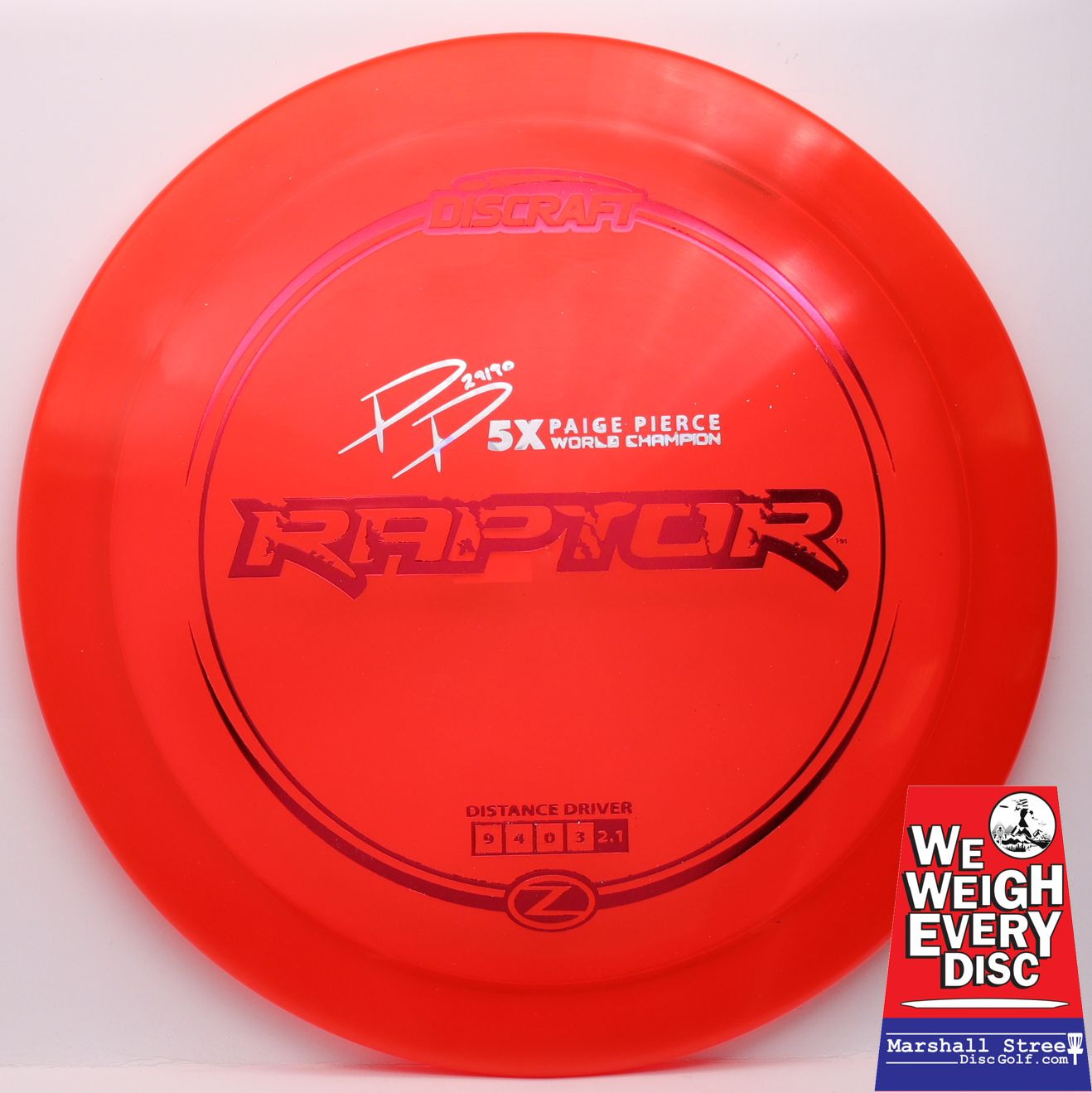 Z Raptor, Paige Pierce 5X • Marshall Street Disc Golf